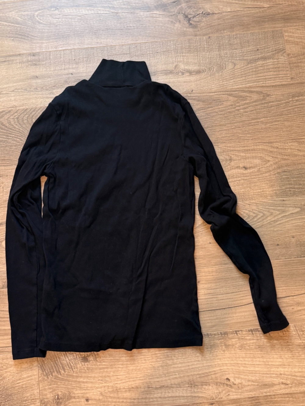 H&M Black Mockneck Long-Sleeve Top - Women- Size L